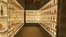 The "Bottle Hall" which has every brand of bourbon currently made in the state.
