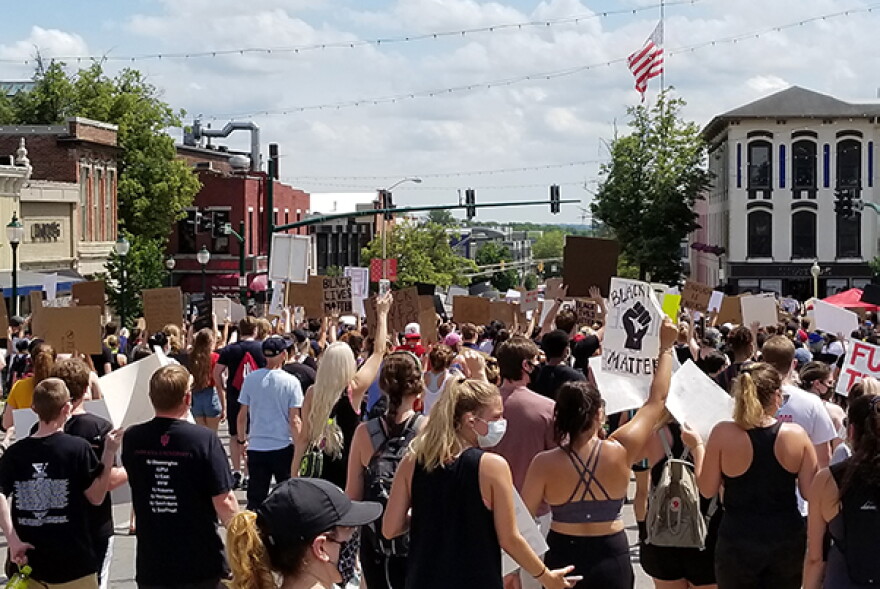 On June 5, 2020, thousands protested through the streets of downtown Bloomington calling for racial justice.