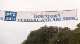 The banner located on West University Ave for the Downtown Festival and Art Show lists the incorrect date. The Festival is this weekend Nov.16-17.
