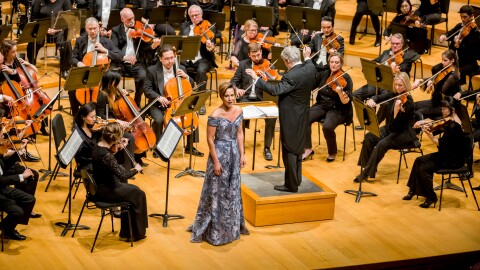 Mezzo-soprano Kelly O'Connor performs with Michael Stern and the Kansas City Symphony, May 2019