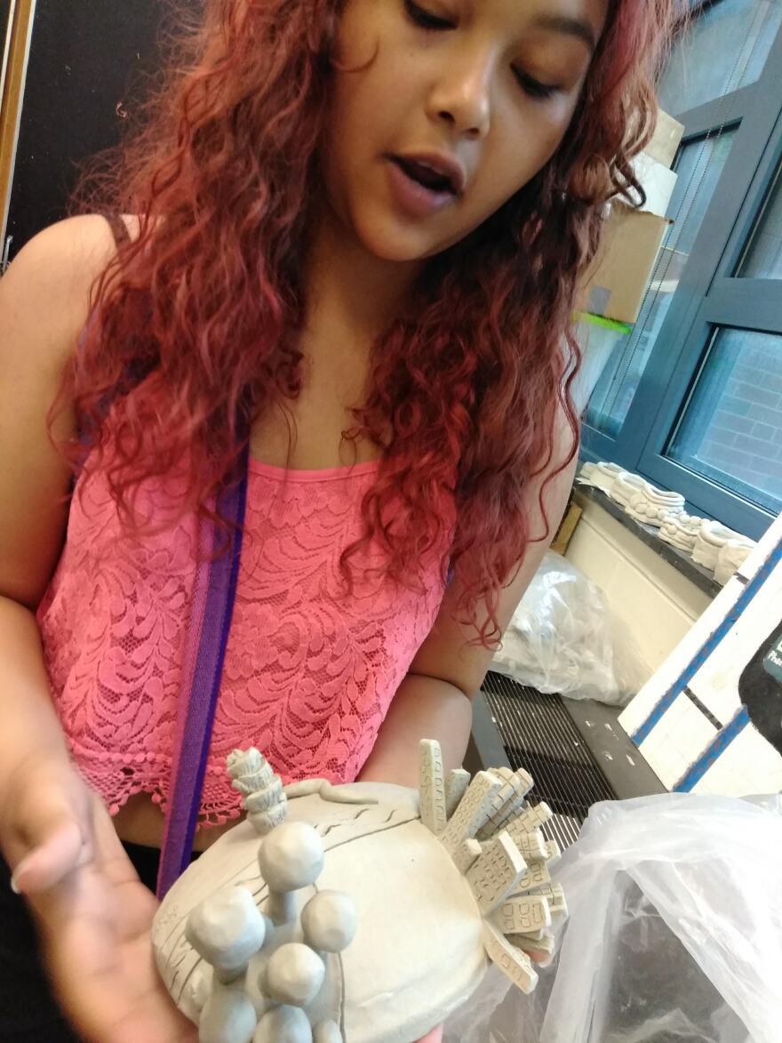 Mayrangelique Rojas De Leon, who left Puerto Rico after Hurricane Maria, graduated on June 3, 2018. She wants to be a writer, but said in her senior year, art class was her favorite place for creativity. English was never an issue.