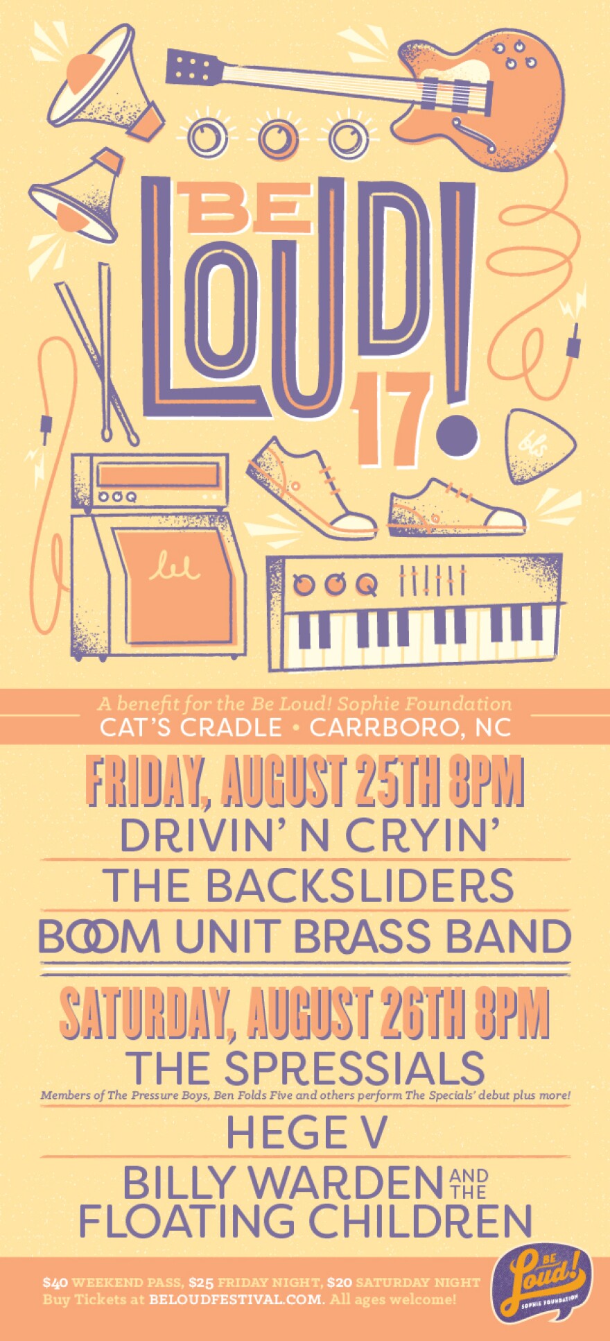 The Be Loud! event poster,