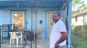 James Mays stands in front of his home in Wyandotte County. He's fighting to keep his property out of the coming tax sale.