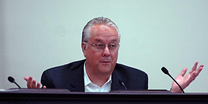 Senate President David Williams, R-Burkesville, poses a question during a joint meeting of the Medicaid Oversight and Advisory Committee, and the Task Force on Medicaid Cost Containment, held in Frankfort.