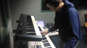 Man and machines: Troy Simpson channels the imagery of '80s movies in his synthesizer performances as Moondragon. 
