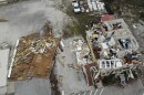 A damaged business is seen in the aftermath of Hurricane Sally, Thursday, Sept. 17, 2020, in Perdido Key, Fla. (AP Photo/Angie Wang)