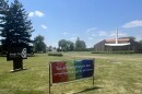 The Pride sign outside of Imago Dei church has been stolen and replaced.