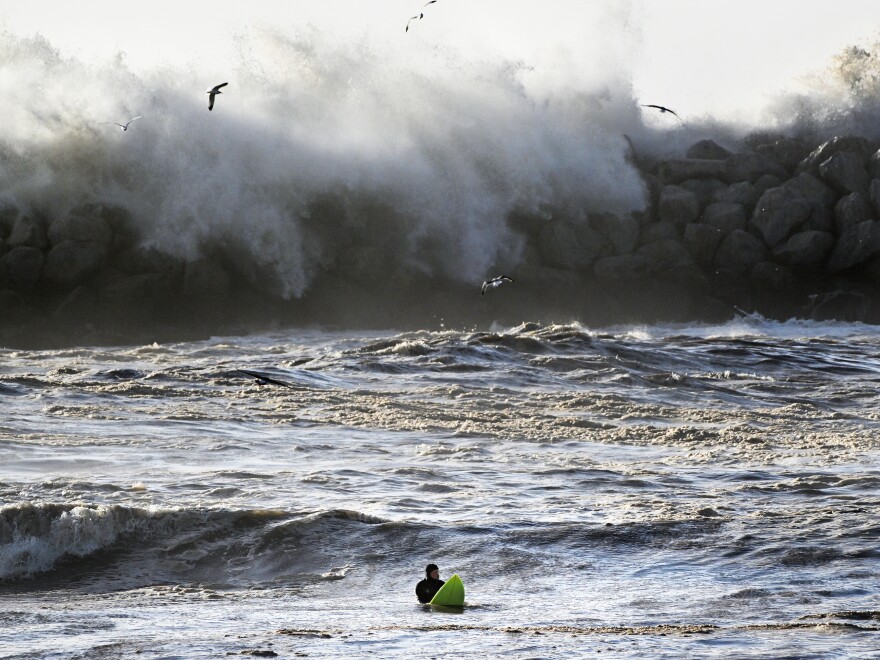 A series of storms brought massive, damaging waves to much of the California coast earlier this year. The pier in Ventura, Calif. was damaged by the waves.