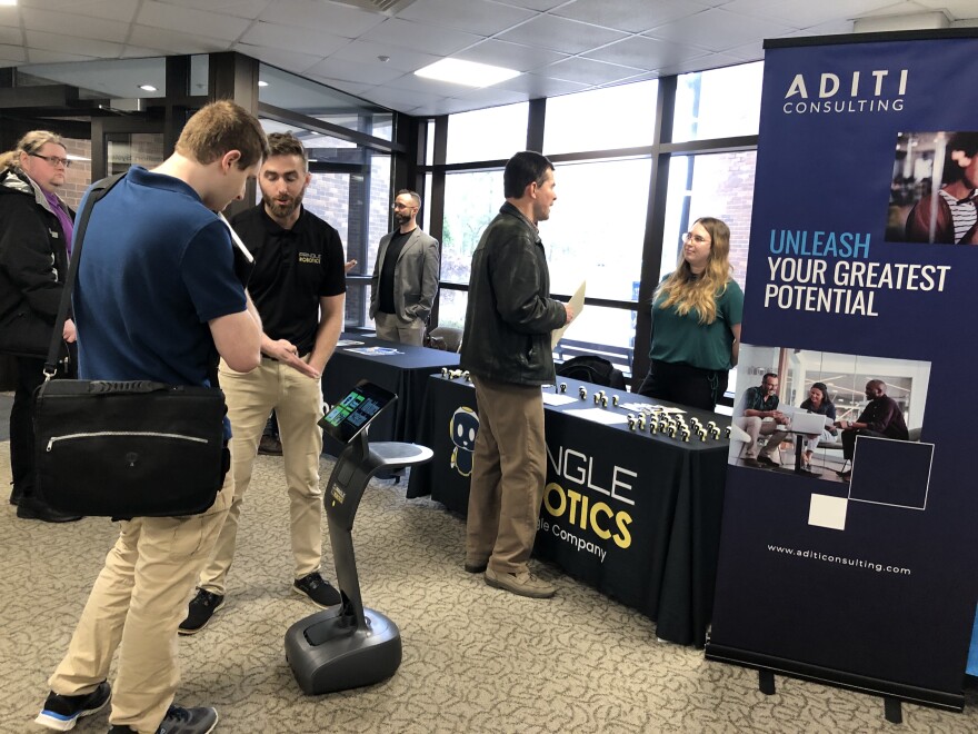 Participants in the IT Workforce Accelerator program had the chance to talk with representatives from around a dozen Greater Peoria IT businesses during a job fair Tuesday at Illinois Central College's East Peoria campus. The $14.2 million grant-funded program aims to get 1,000 people trained and hired into IT jobs over a three-year period.