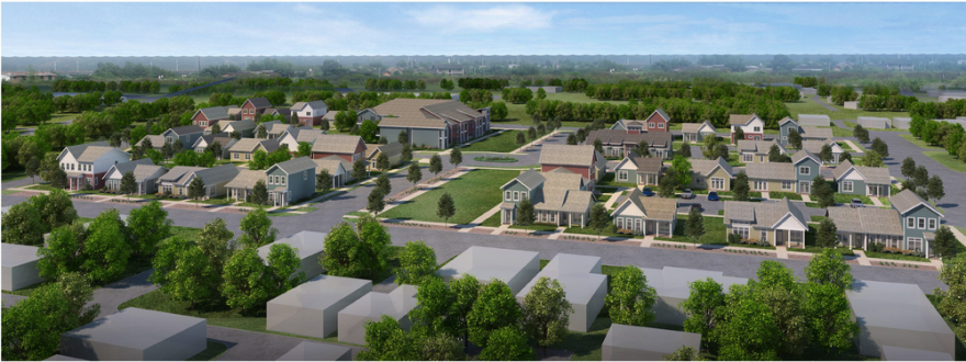 A rendering of the Beechwood neighborhood from the City of New Albany.