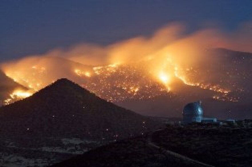 Commerce Firefighters dispatched to the Fort Davis wildfire captured this image in April 2011