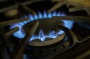 The burner of a gas stove is shown on Friday, July 18, 2025.
