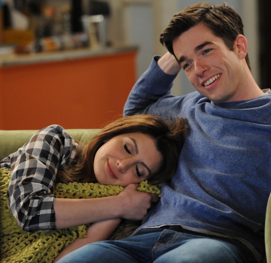 Nasim Pedrad (left) and John Mulaney star in the new Fox TV comedy <em>Mulaney</em>.