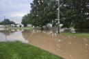 A flooded neighborhood