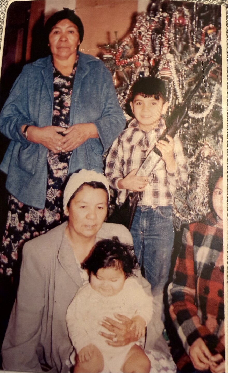 Wendy Del Rosa's great grandmother, grandmother, uncle and aunt. The infant is Jennifer Chrisman, Del Rosa's cousin.