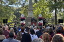 President Michael Amiridis speaking at the State of the University in the USC Horseshoe on September 9, 2026.