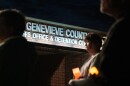 Ste. Genevieve residents gather outside the Ste. Genevieve Sherrif’s Office and Detention Center to remember the life of Leo Cruz-Silva on Sunday, Oct. 12, 2025. Cruz-Silva died while in U.S. Immigration and Customs Enforcement custody.