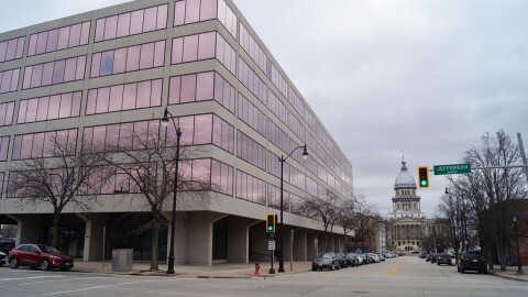 The Illinois State Board of Education’s headquarters is pictured in Springfield. 