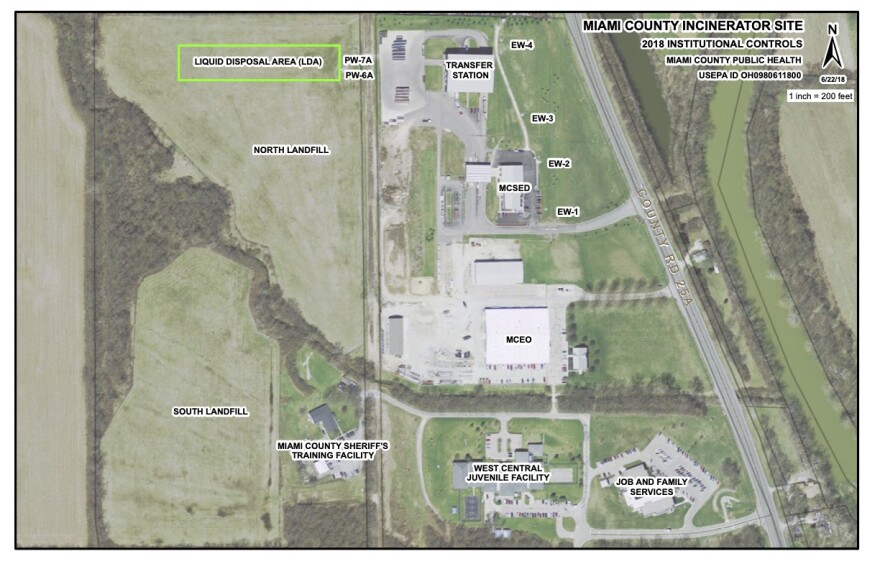 Map of the Miami County Incinerator site