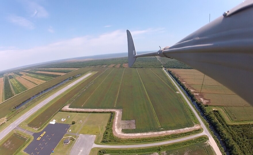 Image from a drone hovering in the air