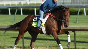 Keen Ice runs during morning training ahead of the Kentucky Derby at Churchill Downs in Louisville, Ky.