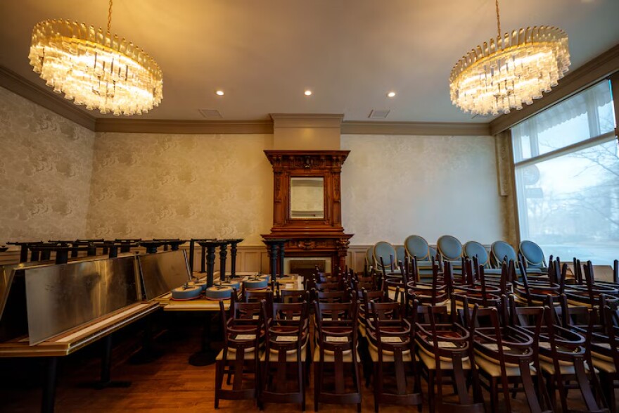 (Trent Nelson | The Salt Lake Tribune) The Tabernacle Room at the Bluebird Cafe in Logan, which is being renovated, on Friday, March 7, 2025.