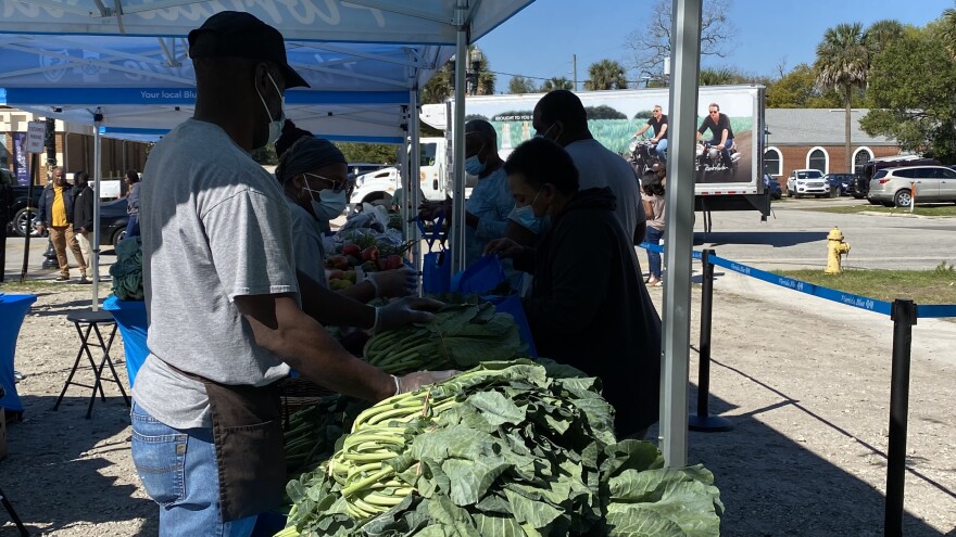 A pop-up produce giveaway from Florida Blue to assist households dealing with food insecurity in Jacksonville's Eastside