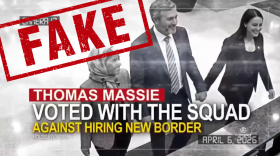 A MAGA KY PAC ad attacking Kentucky GOP Congressman Thomas Massie uses AI-generated "deepfake" video to depict him holding hands with Democratic congressional members Alexandria Ocasio-Cortez and Ilhan Omar.