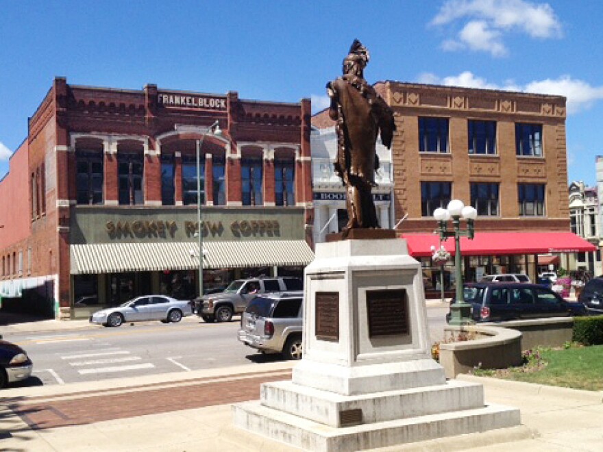 The Smokey Row Coffee House, across from Oskaloosa's central square, is quieter these days than it was on July 4, 2007, when throngs of the curious stopped by hoping to get a glimpse of presidential candidate Barack Obama. He's scheduled to be in Oskaloosa again next week.