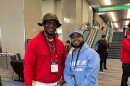 Shakur Collins, left, and Reinaldo Gonzalez, right, came to the 15th annual National Conference on Higher Education in Prison in Cleveland this week. Both formerly incarcerated, they now work in re-entry programs to help people reacclimate to life outside prison.