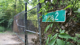 Locked gate at Phase 2 of Cayce Riverwalk