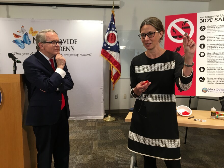 Gov. Mike DeWine and Ohio Department of Health Director Amy Acton.