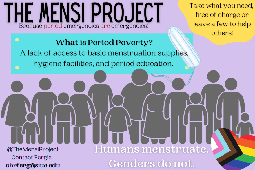 The Mensi Project debuted new flyers this week that reflect the project's reasoning why menstrual hygiene products will be stocked in men's bathrooms: "Humans menstruate. Gender's don't."