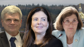 Incumbent Republican Gov. Kelly Ayotte (center) is facing a reelection challenge from Libertarian Stephen Villee (left) and Democrat Cinde Warmington (right).