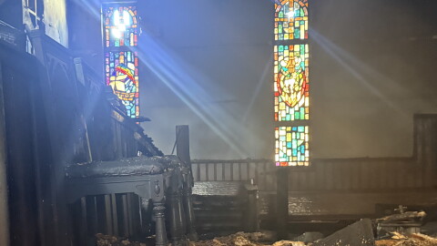 Everything burned around the sanctuary piano during a fire in May at St. Paul African Methodist Episcopal Church in Ocala.