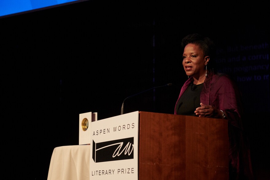 Tayari Jones accepts the 2019 Aspen Words Literary Prize for her novel, "An American Marriage."