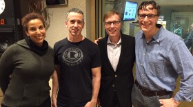 'Week in Review' panel Melanie McFarland, Dan Savage, Rob McKenna and KUOW's Bill Radke.