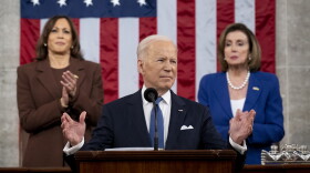 President Joe Biden delivers the State of the Union address during a joint session of Congress in the U.S. Capitol House Chamber on March 1, 2022 in Washington, DC. (Saul Loeb - Pool/Getty Images)
