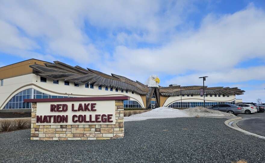 Red Lake Nation College's campus on the Red Lake Reservation overlooks Lower Red Lake.