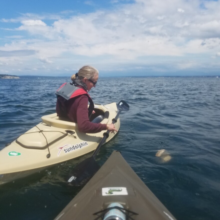 Just before the anniversary of van Spronsen's death, Ariel and her dad's second wife, Susan Harrell, kayaked onto Puget Sound. They brought along Van Spronsen's ashes and released them into the water.