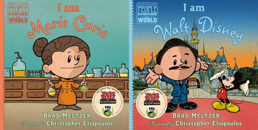 I am Marie Curie and I am Walt Disney book covers