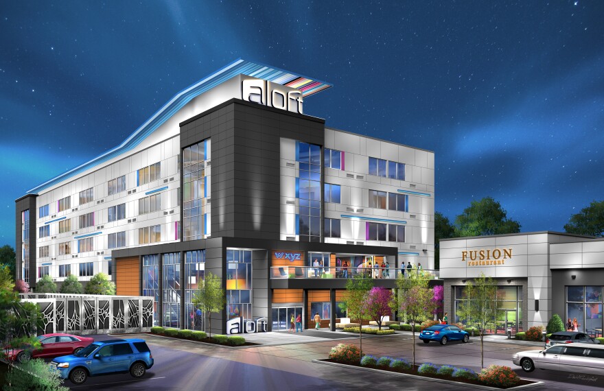 Aloft Hotel in Cortex; artist rendering