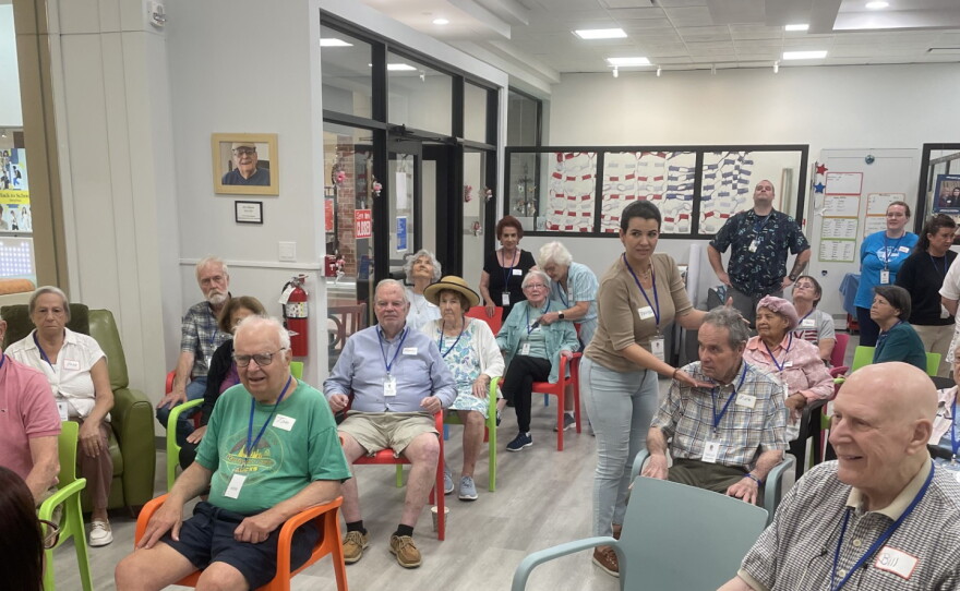 Participants at Alzheimer’s Family Support Center in the movement and music program