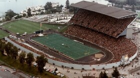 Old file photo of Husky Stadium. The current stadium will host its final football game Saturday night when UW plays No. 6 Oregon. Much of it will then be demolished and replaced in a $250 million upgrade. What's your best Husky Stadium memory?