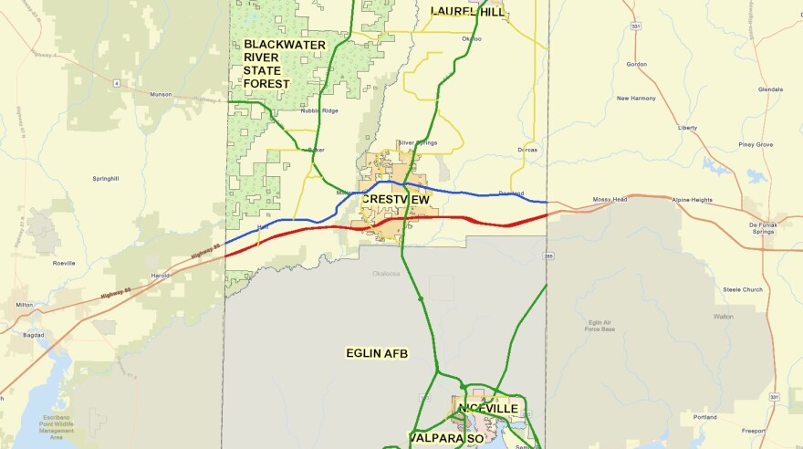 A view of the app before you select a street.