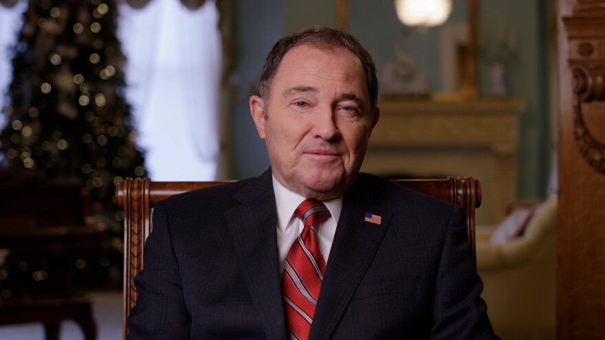 A screenshot of Gov. Gary Herbert as he gives his farewell address. 