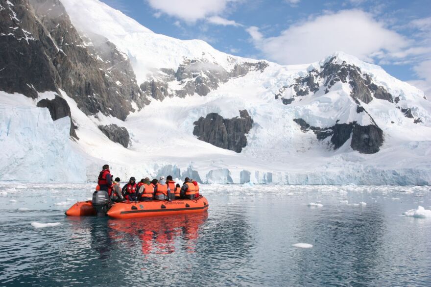 Antarctica is visited by as many as 74,000 tourists each year.