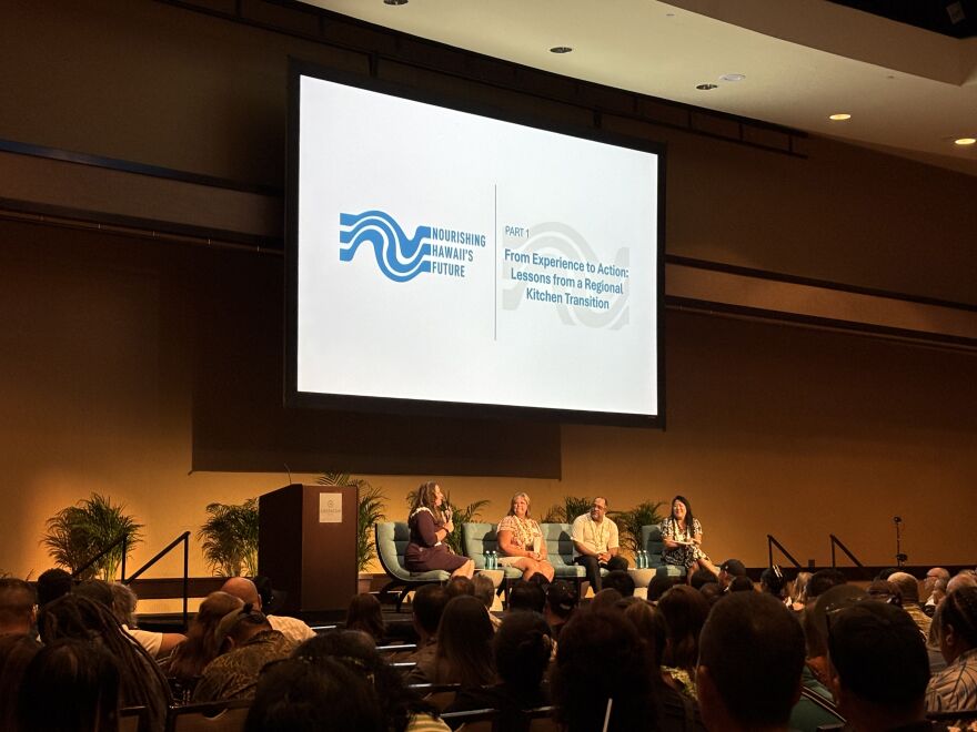 The Nourishing Hawaiʻi's Future summit invited panelists from the continent to share their experience with implementing regional kitchens within their school districts.