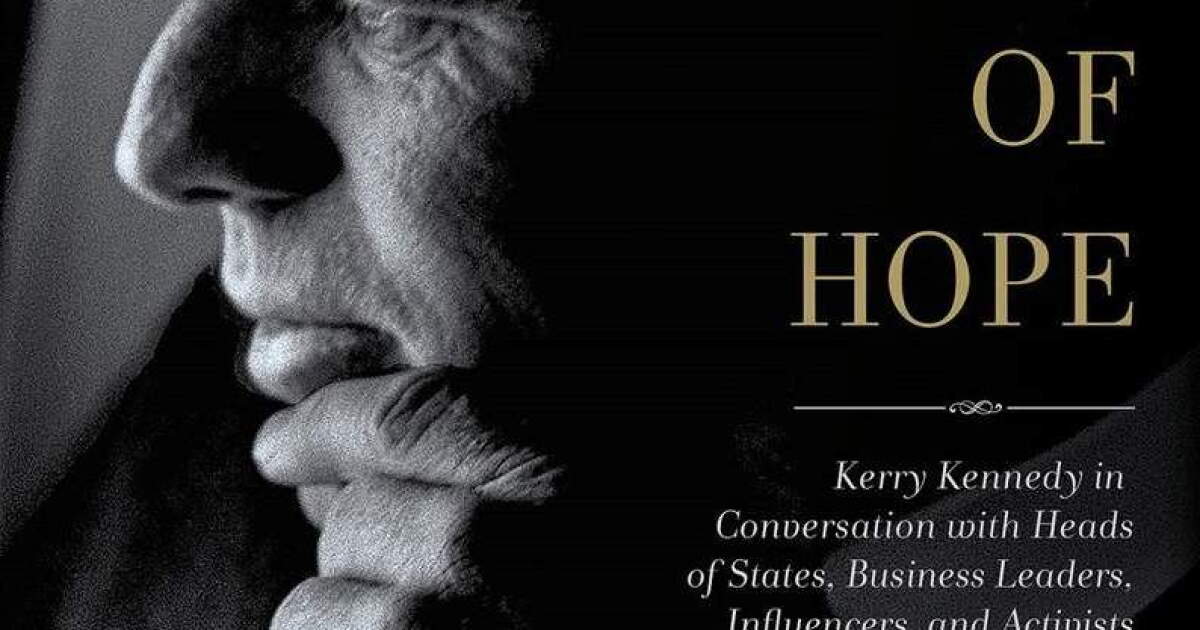 Portrait of Robert F. Kennedy with inspiring words about hope