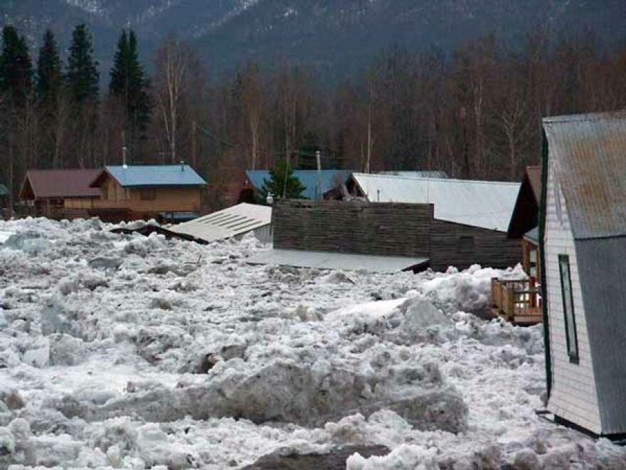May 2009 Yukon River ice jam flood at Eagle, Alaska.